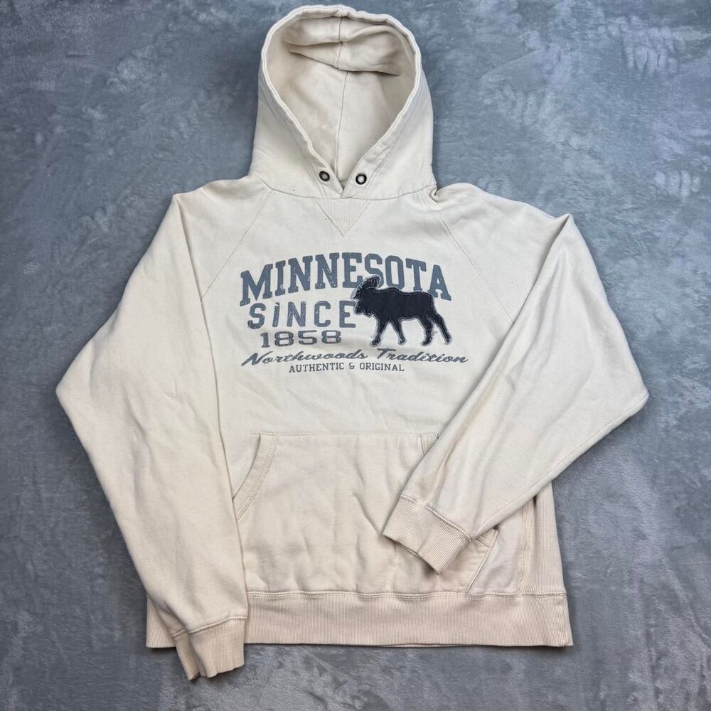 Unbranded Men's Cream and Tan Hoodie